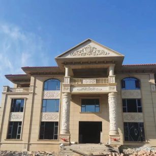 吉安 黄金麻花岗岩别墅外墙干挂