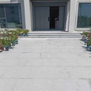 吉安 芝麻白花岗岩地铺石地面铺装