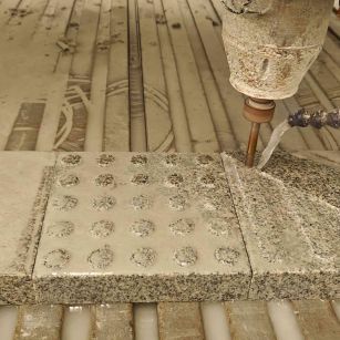 吉安 芝麻白花岗岩石材盲人石、盲道石、盲点石