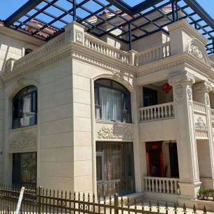 吉安 黄金麻花岗岩荔枝面别墅外墙干挂