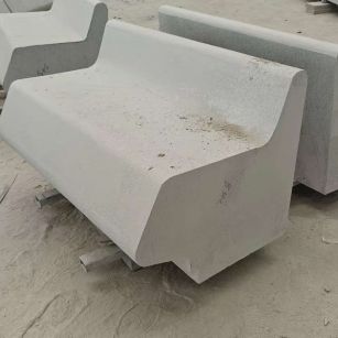 吉安 芝麻白花岗岩异形坐凳，石凳