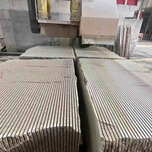 吉安 车间生产日常，黄金麻白麻花岗岩