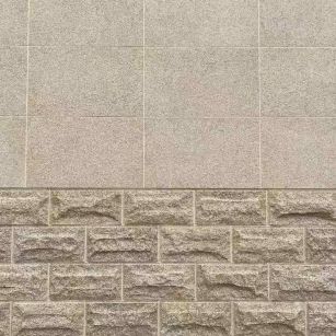 吉安 黄金麻自然面蘑菇石配荔枝面干挂