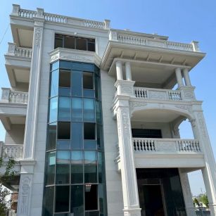 吉安 白麻花岗岩别墅外墙干挂效果展示