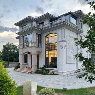 吉安 白麻花岗岩私人别墅干挂石材豪华定制