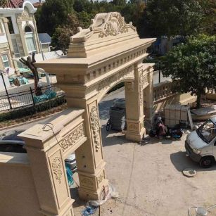 吉安 黄金麻荔枝面花岗岩别墅门楼