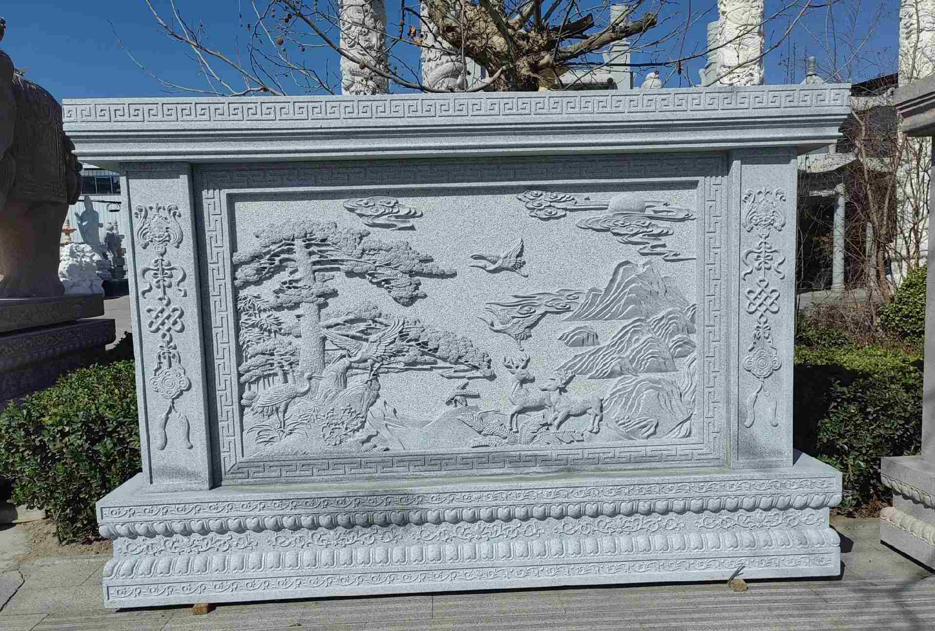 吉安 芝麻白大型照壁，屏风，影壁