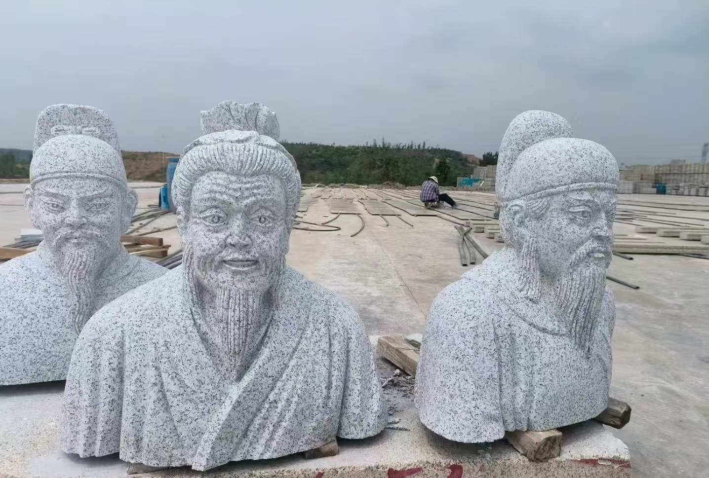 吉安 白麻花岗岩石材人物立体雕刻