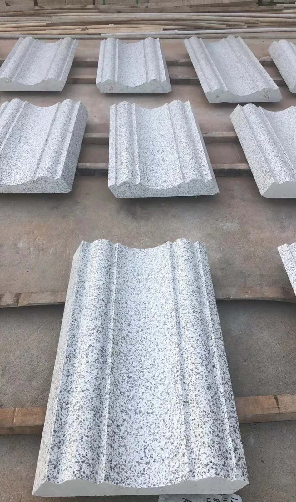 吉安 白麻花岗岩光面别墅线条