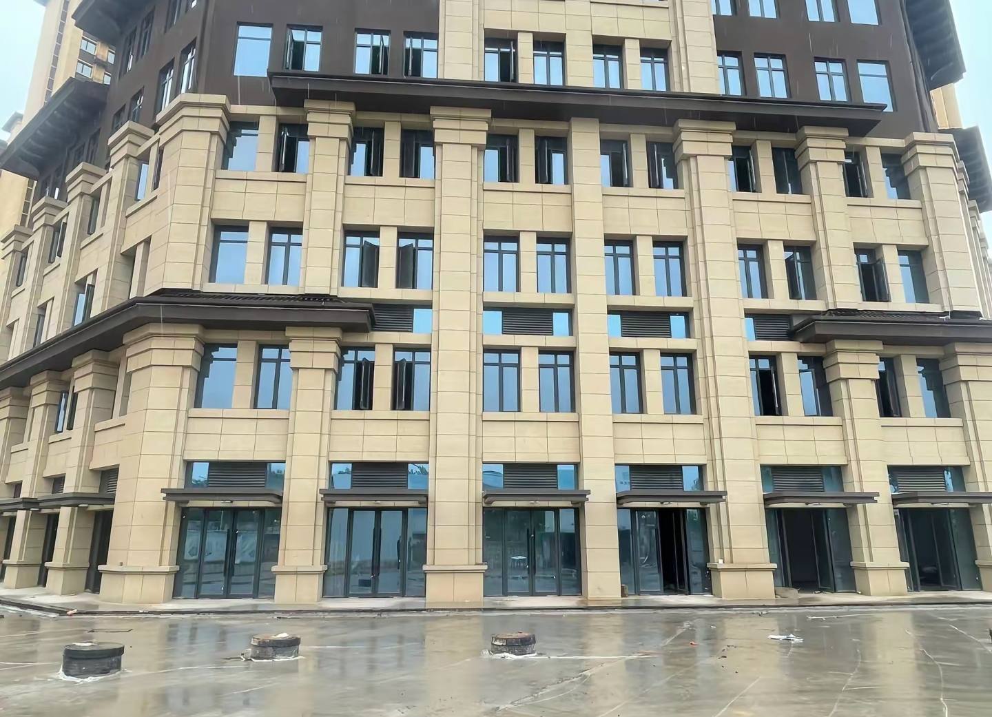 吉安 黄金麻花岗岩荔枝面小区外墙干挂