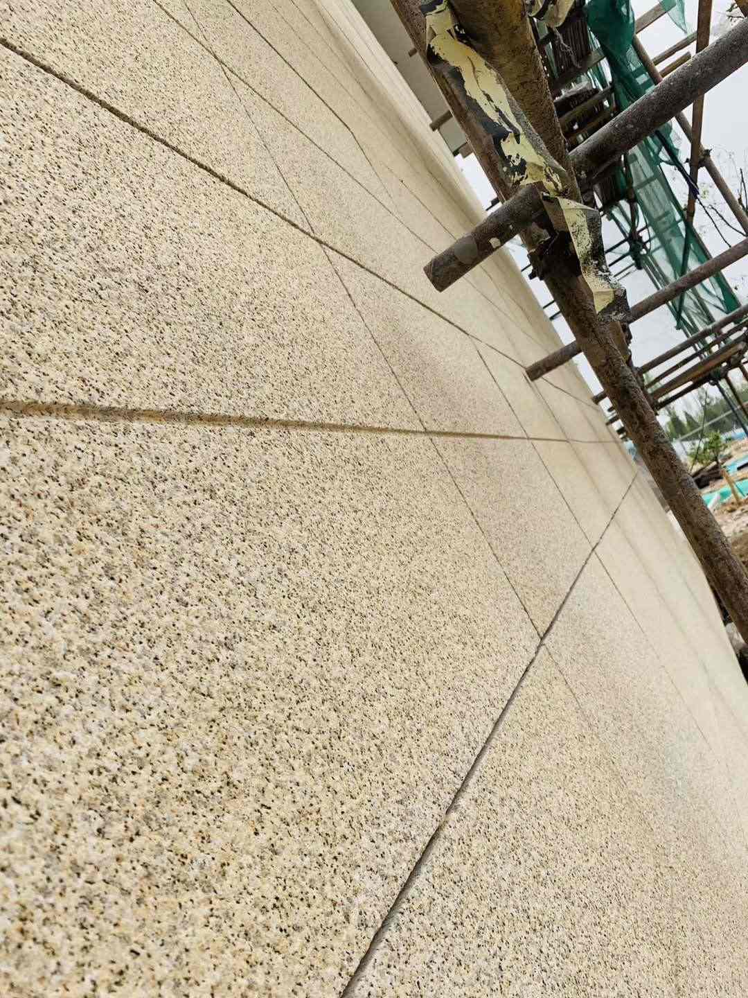 吉安 黄金麻花岗岩荔枝面外墙干挂石材效果示例