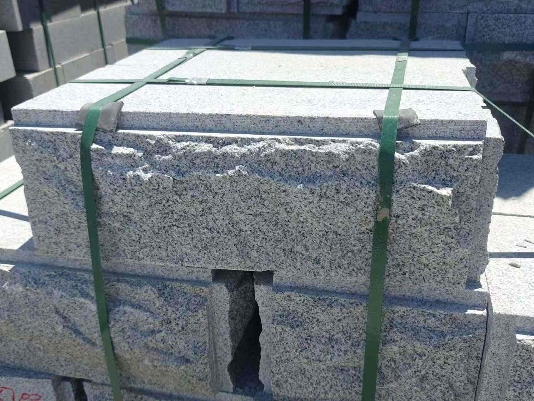 吉安 芝麻白花岗岩自然面成品