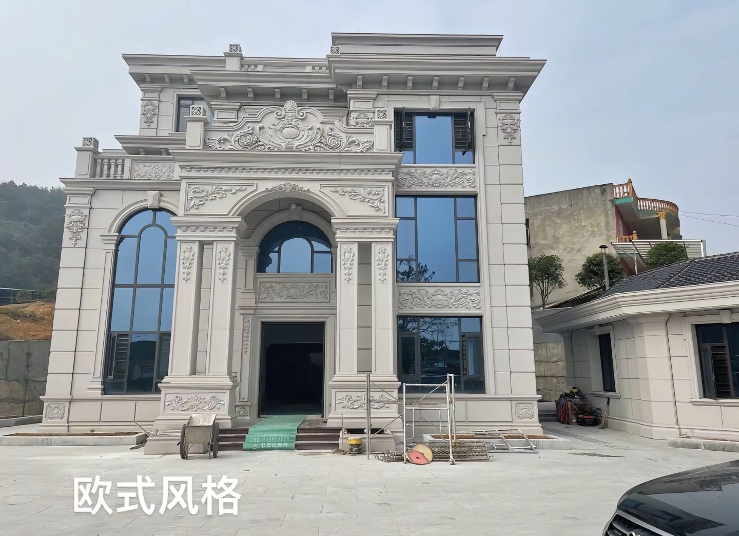 吉安 白麻花岗岩别墅外墙干挂