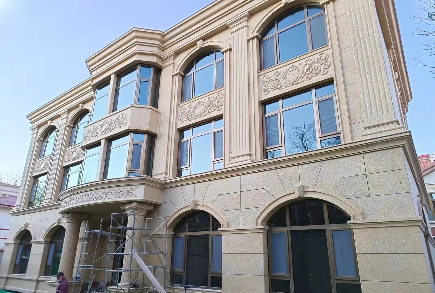 吉安 黄金麻花岗岩别墅外墙干挂