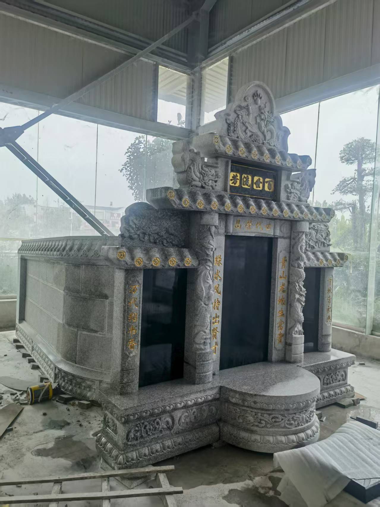 吉安 芝麻白墓碑效果展示图